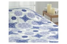 コットン100% (毛羽部分) 綿毛布 シングル 140×200cm AV柄 ブルー 1枚 2831151070 [1989]