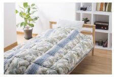 国産羽毛ふとん(柄おまかせ) ホワイトダウン約1.0kg入 シングルサイズ(約150×210cm) FNU-016 [2048]