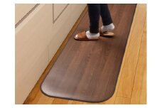日本製 撥水・消臭・抗菌 キッチンマット 約45×120cm ダークブラウン 350114631型 [2183]