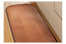 日本製 撥水・消臭・抗菌 キッチンマット 約60×150cm ブラウン 350114611型 [2200]