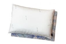 肌温度調整 アウトラストウォッシャブル枕 大(43×63cm)1個 枕カバーブルー2枚(グラード柄) [2289]