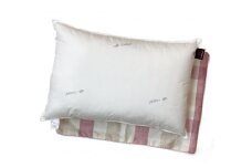 肌温度調整 アウトラストウオッシャブル枕(35×50cm)1個 枕カバー ピンク2枚(マドラス柄) [2296]