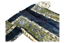 泉大津市産 新合繊アクリル マイヤー合わせ毛布夜着 200cm丈 ブルー 1枚 9440BL [2380]