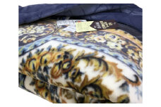 日本製 マイヤー毛布 シングル 紺 1枚 (カシミヤ・ウール混わた入り毛布)N-CAK144KO [2697]