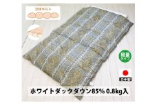 軽くて快適 羽毛布団(SL) ホワイトダックダウン DP350 ブルー K0596147H85B シングル シングルロング 150×210cm [2796]