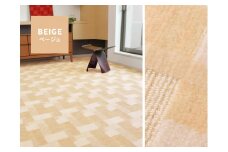 日本製 抗菌 カーペット ベージュ 1枚 8帖 約352×352cm 600003180型 [2948]