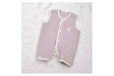 綿毛布スリーパー 2way仕様で暖か(Sサイズ) ベージュピンク×ホワイト 毛布の町(泉大津産) sleeper-s [3009]
