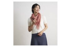 しあわせな気持ちになれるカシミヤストール(ベンガラ染め) アカネ [3079]