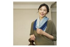 しあわせな気持ちになれるカシミヤストール(藍染め) グラデーション [3080]