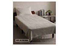 日本製 綿毛布 コットン グレー 綿100% シングルサイズ 140×200cm｜ふわとろ やわらか あったか 吸水性 保温性 [3146]