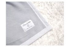 名入れ可 綿100% ベビー毛布(ダークグレー／ストライプ) 85×115cm 毛布の町(泉大津市産) [3356] 綿100% オールシーズン 洗える 洗濯可能 速乾 ブランケット 寝具 新生活 冷房対策 贈答品 ギフト 誕生日プレゼント 贈り物 クリスマス 赤ちゃん キッズ  N-MM400