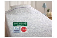丸洗いOK【お肌ここちSTYLE】ジャガード タオルケット シングル (ブルー) 1枚 35004875BL [3390]