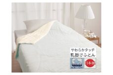 丸洗いOK【とろけるやわらかタッチ】肌掛けふとん シングル グリーン 1枚 49105155GR 布団 [3490]