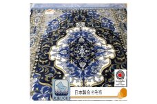 日本製 マイヤー毛布 シングル (2枚合わせ毛布) 1枚 ブルー N-M-3702BL [3659]
