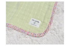 8重ガーゼケット アップルグリーン×花柄 ベビーサイズ｜毛布の町 泉大津市産 gauze-ket [3694]