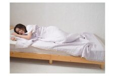 8重ガーゼケット (ラベンダー×花柄) シングルサイズ・毛布の町泉大津市産｜綿100% 通気性 肌触り 適度な保温 N gauze-single [3759]