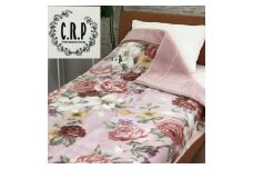 C.R.P加工毛布 マイヤー毛布 シングル ピンク 1枚 (合わせ毛布)24401PI｜マイナスイオン 快眠 快適 睡眠 洗える 洗濯可能 [3786]