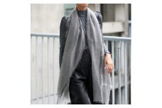 カシミヤストール(公式WEBショップ・ふるさと納税限定商品) 定番サイズ ライトグレー｜お歳暮 御歳暮 贈答品 ギフト 誕生日プレゼント 贈り物 父の日 母の日 お年賀 寒中見舞い クリスマス お見舞 [4011]
