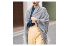 カシミヤストール(公式WEBショップ・ふるさと納税限定商品) 超大判サイズ ライトグレー｜お歳暮 御歳暮 贈答品 ギフト 誕生日プレゼント 贈り物 父の日 母の日 お年賀 寒中見舞い クリスマス お見舞 [4015]