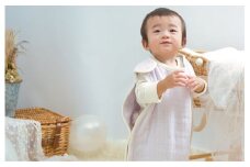 8重ガーゼ 丸型スリーパー (ラベンダー×ホワイト) 毛布の町泉大津市産｜綿100% 通気性 保温性 ふんわり 心地よい素材 年中使える [4253]