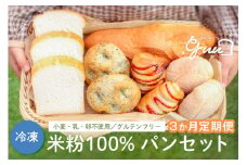[3ヶ月定期便] 米粉100%グルテンフリー 米粉のパン.guuセット 特定原材料7品目不使用 [4288] ◇
