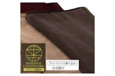 ROMANCE 岩盤浴プレミアム ひざ掛け毛布 シングル ブラウン 33108710｜寒さ対策 あったか ひざかけ 無地 シンプル 抗菌加工 洗える [4294]