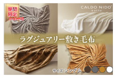 【期間・数量限定】【シルバー】CALDO NIDO notte3 カルドニードノッテ 3 敷き毛布 シングル(100×205cm)｜上質な眠り 感動の肌触り なめらかな光沢 極上の暖かさ 職人の技 毛布のまち 泉大津市産【db】[4482]プラス1枚セット