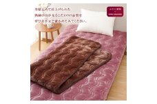 吸湿発熱敷パッド シングル ブラウン｜ブランケット 快眠 快適 熟睡 睡眠 洗える 洗濯可能 丸洗い可能 [4540]
