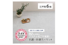 お医者さんがすすめるAskDoctors 抗菌プラチナ加工カーペット 6帖 グレー 350120360 [4680]