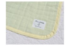 8重ガーゼケット アップルグリーン×ストライプ ベビーサイズ｜毛布の町 泉大津市産 gauze-ket  [3696c1]