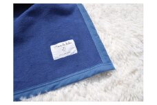 ベビー毛布 (ネイビー) 85×115cm N-MM300｜よこ糸 (毛羽部分)：綿100% たて糸：ポリエステル100% 毛布の町泉大津市産 オールシーズン 洗える 洗濯可能 ブランケット 寝具 新生活 冷房対策 ギフト 贈り物 赤ちゃん キッズ [4702]