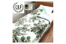 マイヤー毛布 シングル グリーン C.R.P加工毛布 1枚 (合わせ毛布) 21402GR｜毛布の町 泉大津市 国産 毛布 サイズ 色 家庭で洗濯可 [4910]