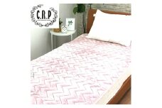 敷きパッド シングル ピンク C.R.P加工毛布 1枚 100×205cm 31584PI｜毛布の町 泉大津市 国産 毛布 家庭で洗濯可 [4916]