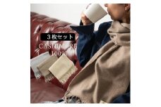 カシミヤマフラー ＜ベージュ/ブラウン/グレー＞3枚セット｜カシミヤ100％ カシミア レディース メンズ 高級 プレゼント 防寒 秋冬 小物 ストール