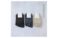 SASAWASHI レディス5本指靴下（22～24cm）3色組