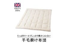 ウール100％ 羊毛掛け布団 シングル｜寝具 布団 掛け布団 肌掛け布団 シングル 天然素材 洗える 洗濯可 ウール  睡眠 快適 快眠 熟睡 吸湿 保温 天竺ニット 泉大津市