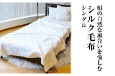 絹の自然な風合いを愉しむ シルク毛布 シングル ｜寝具 毛布  布団 掛け布団 シングル シルク毛布 シルク 天然素材 ブランケット ひざ掛け 通年 暖かい 睡眠 快適 快眠 熟睡