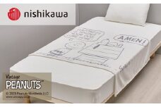 【ホワイト】nishikawa/西川の【PEANUTSU】スヌーピーハーフケットPN5601BD ※離島への配送不可