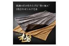 【シングル×桔梗色】シルクオーラ 極 2枚合わせ掛け毛布　シングル(150×200cm)