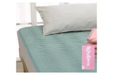 ROMANCE 蓄熱わた入り パイル綿100% 敷きパッド ダブル グリーン 31359374｜寒さ対策 シンプル 敷パッド 綿100% 蓄熱保温 洗濯可能 [4128]