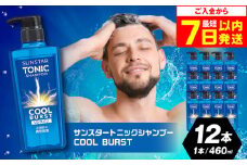 【最短7日以内発送】サンスタートニック リンスインシャンプー 460ml×12本＜シトラスハーブの香り＞　シャンプー リンス リンスイン 詰め替え 大容量 まとめ買い メンズ シトラス 柑橘 メントール ノンシリコン人気 定番 大阪府高槻市/サンスター[AOAD029]