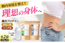 Vitafast 乳酸菌プロテイン きなこ味&ココア味 各2袋ずつ 計4袋 シェイカー1個付き 筋トレ プロテイン トレーニング 運動 シェイカー プロテイン 美容 ダイエット 腸活 シェイカー 飲みやすい きなこ味 ココア味 大阪府高槻市/合同会社会社VITASTRATE[AOCH008]