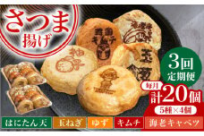 【定期便】ねり天20個セット（5種×4個入り）3か月分 練り物 贈答 ギフト 産地直送 取り寄せ 送料無料 大阪 大阪府高槻市/ねり天・旬彩和食 山城 [AOCP001] 練り物 おでん お取り寄せ グルメ