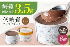 【全12回定期便】毎月届く全１２回 然オリジナル チョコレートアイスクリーム 6個 お菓子 贈答 ギフト 産地直送 取り寄せ 送料無料 大阪 大阪府高槻市/低糖質食専門店ローカーボキッチン然-zen- [AOBD013] 低糖質 ロカボ お菓子 おかし スイーツ 12ヶ月 定期便 人気 チョコ 低糖質