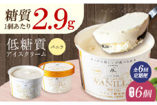 【全6回定期便】然オリジナル バニラアイスクリーム 6個 スイーツ デザート アイス アイスクリーム バニラ スイーツ デザート アイス アイスクリーム バニラアイス 低糖質 大阪府高槻市/低糖質食専門店ローカーボキッチン然-zen- [AOBD032]