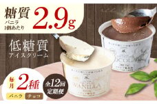 【全12回定期便】然オリジナル バニラアイスクリーム・チョコレートアイスクリーム 各3個 スイーツ デザート アイス アイスクリーム チョコ スイーツ デザート アイス アイスクリーム バニラアイス 低糖質 大阪府高槻市/低糖質食専門店ローカーボキッチン然-zen- [AOBD040]