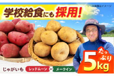 新鮮！ほくほく！ じゃがいも 5kg　メークイン　レッドムーン （5月下旬から6月頃発送予定） 大阪府高槻市/高槻あぐり[AOCS024] 新鮮 野菜 やさい 産地直送 産直 旬 人気 お取り寄せ 野菜詰め合わせ 野菜セット ジャガイモ じゃがいも