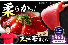 【全6回定期便】極上！たね熟天然本まぐろ赤身(960g) 天然 マグロ 鮪 赤身 刺身 魚 魚介 魚介類 海鮮丼 本マグロ 本まぐろ 本鮪 赤身 大トロ 冷凍 お刺身 お寿司 大阪府高槻市/本まぐろ直売所 [AOCE020]