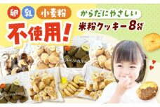 米粉クッキー 8個入り お菓子 おやつ 焼き菓子 クッキー 米粉 アレルギー グルテンフリー ダイエット 大阪府高槻市/アレルギーに配慮したパン菓子の店hana-hana [AOBF008]