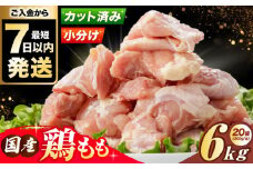 【スピード発送】【選べる発送月】 国産若鳥　鶏もも肉 6kg (300g×20パック) 冷凍 小分け モモ肉 鶏肉 大容量 大阪府高槻市/株式会社西日本児湯フーズ [AOCA004]